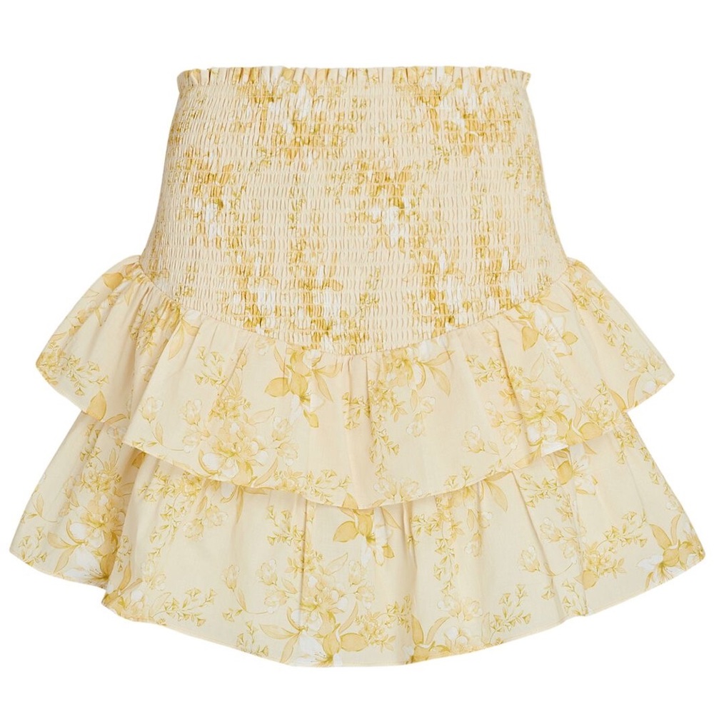 Intermix mariah floral ruffled mini skirt